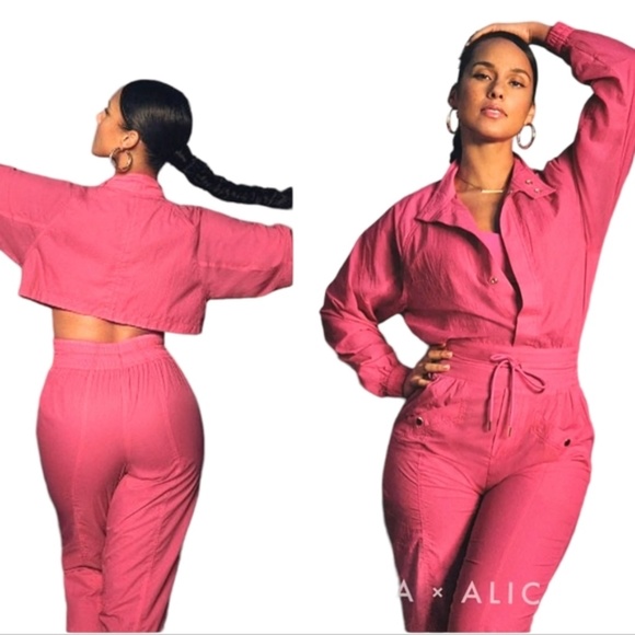 Athleta Pants - NEW Athleta Alicia Keys Utility jumpsuit size 12 hot pink